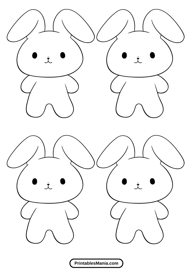 bunny macaron template