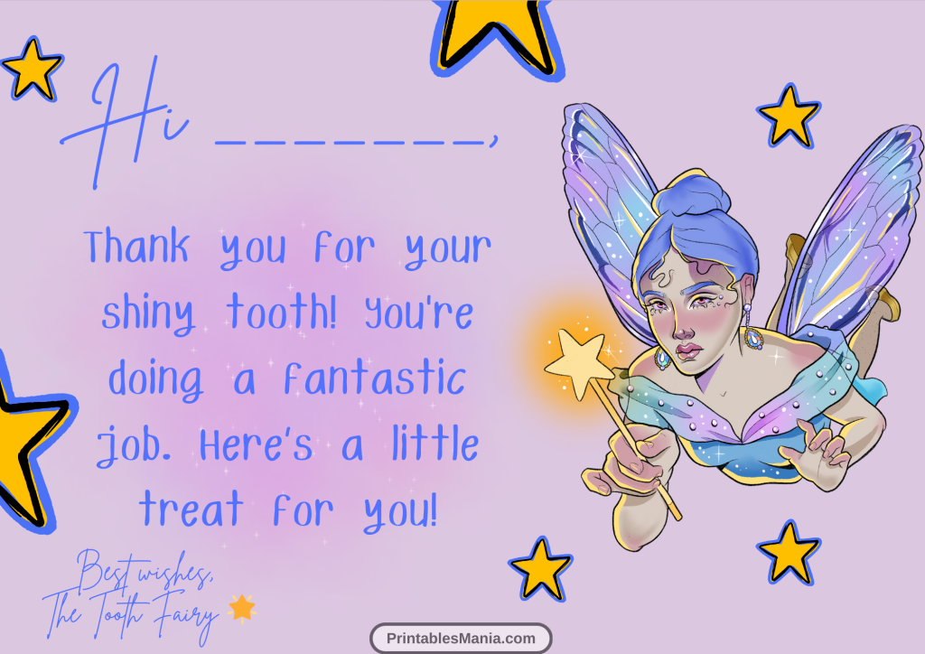 free printable tooth fairy notes