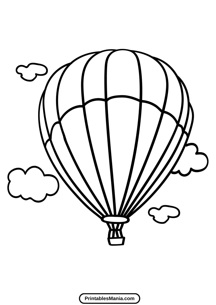 hot air balloon printable template