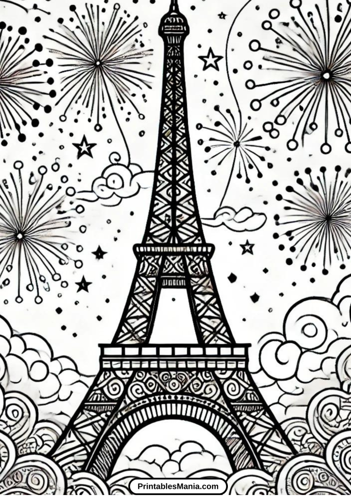 the eiffel tower coloring pages