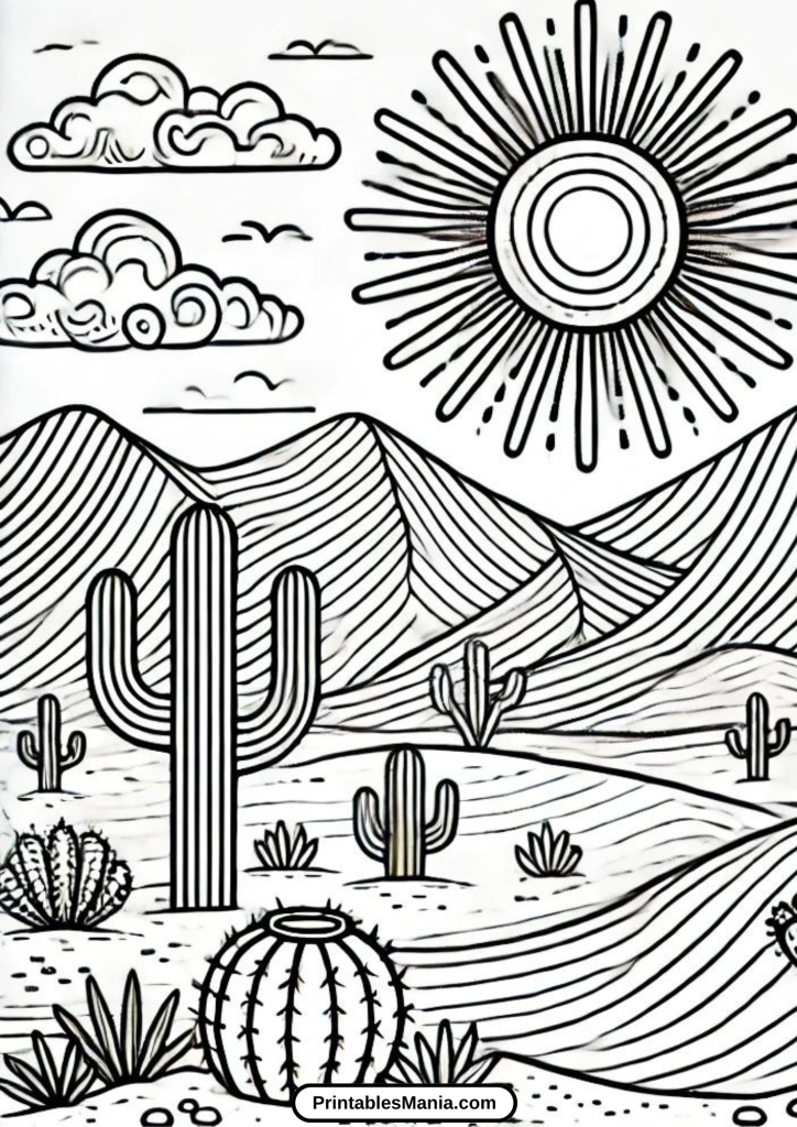 free landscape coloring pages