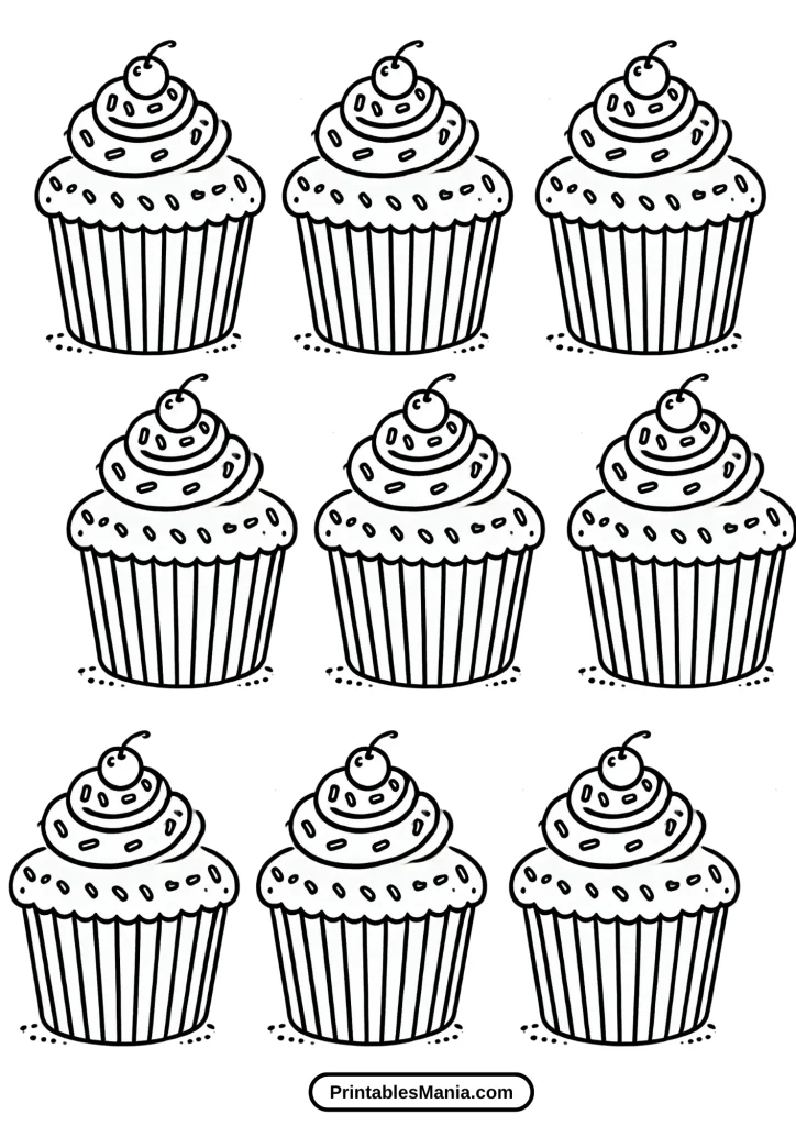 cupcake template for birthday party decorations