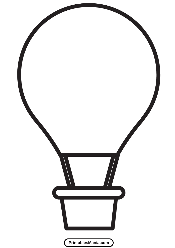 hot air balloon printables free