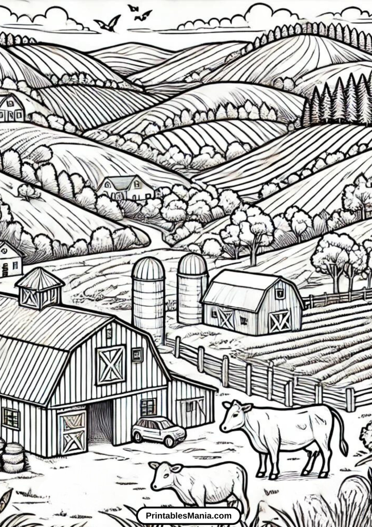 farm animals coloring page