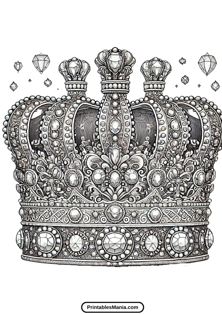 a crown coloring page