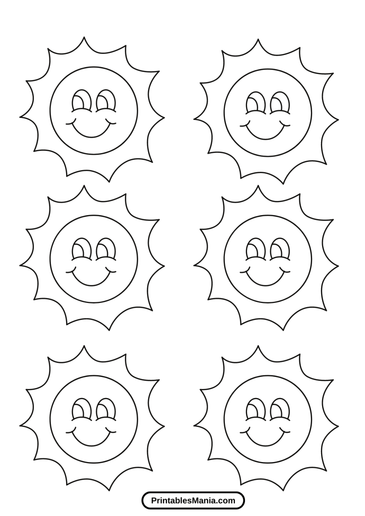 sun template printable pdf