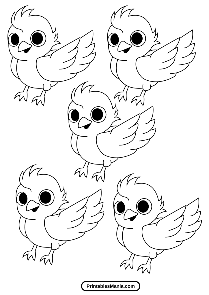 bird template printable free