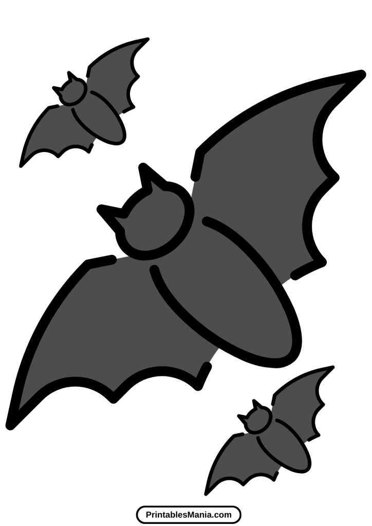 basic bat template printable for preschoolers