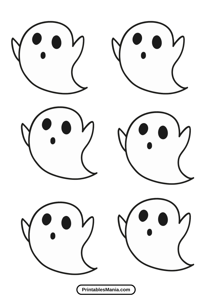 ghost macaron template