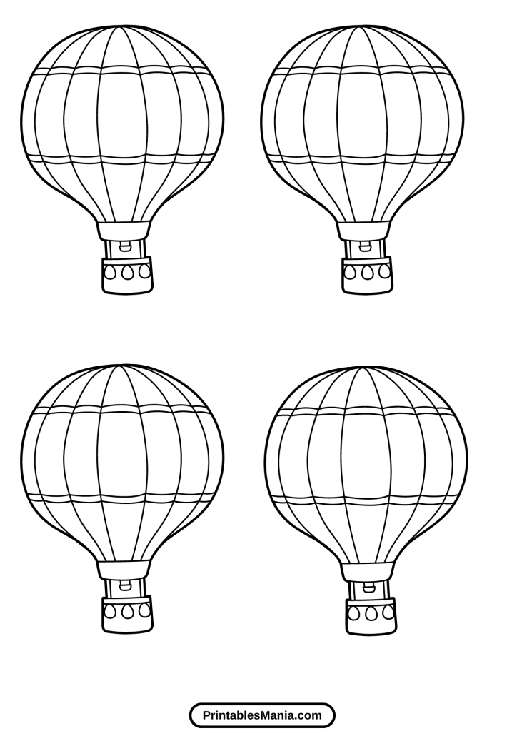 hot air balloon craft template