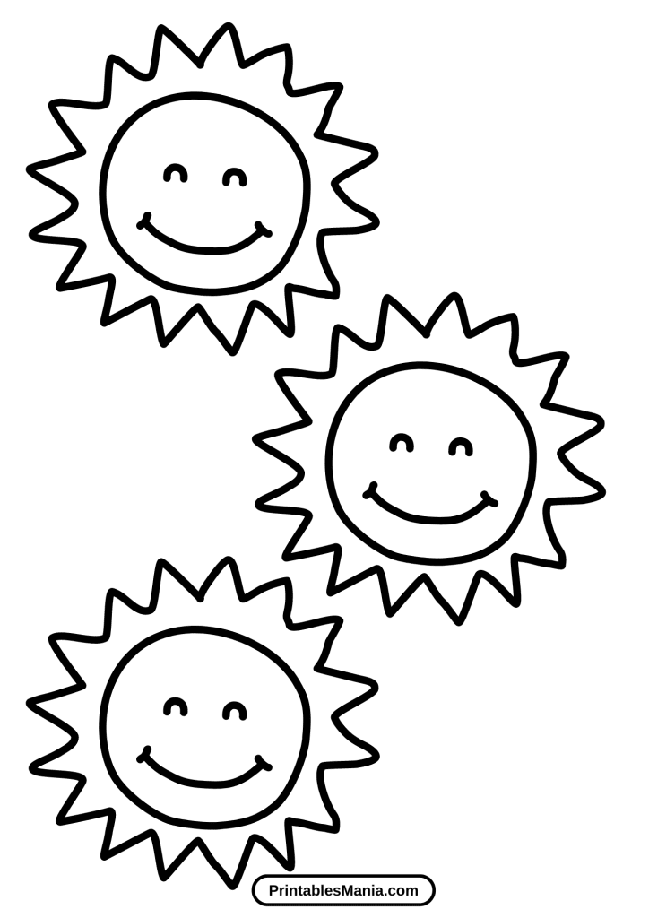 printable sun template for kids crafts