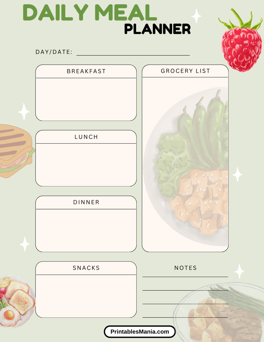 free printable meal planner template pdf