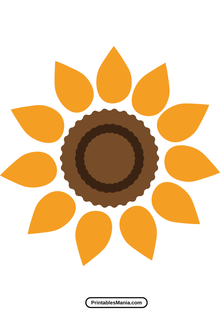 sunflower template free printable