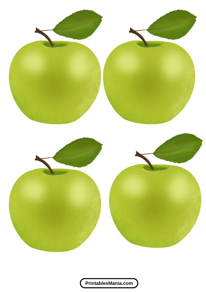 easy apple template printable for coloring