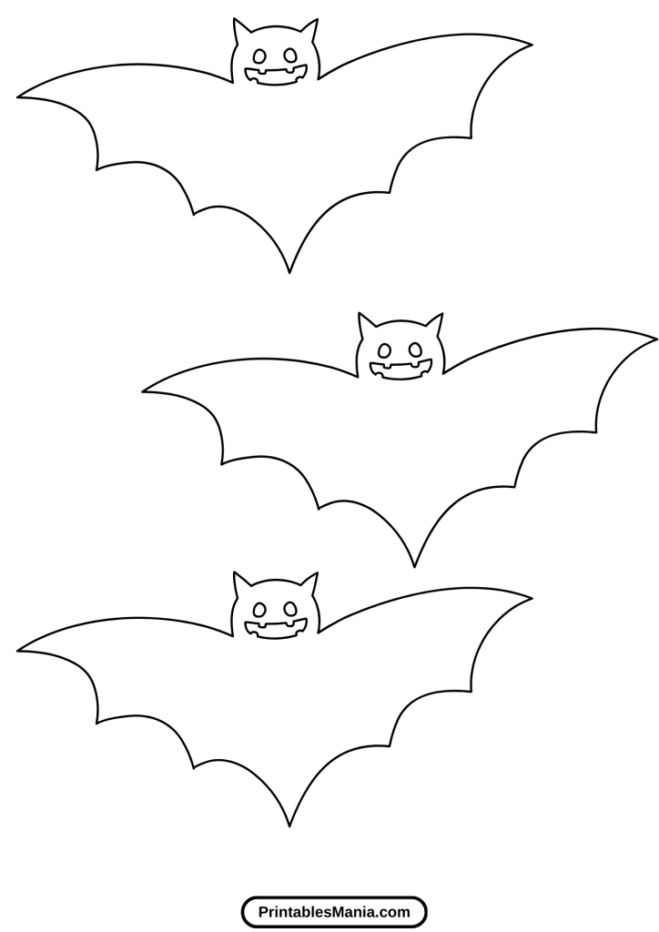 easy bat template printable for coloring