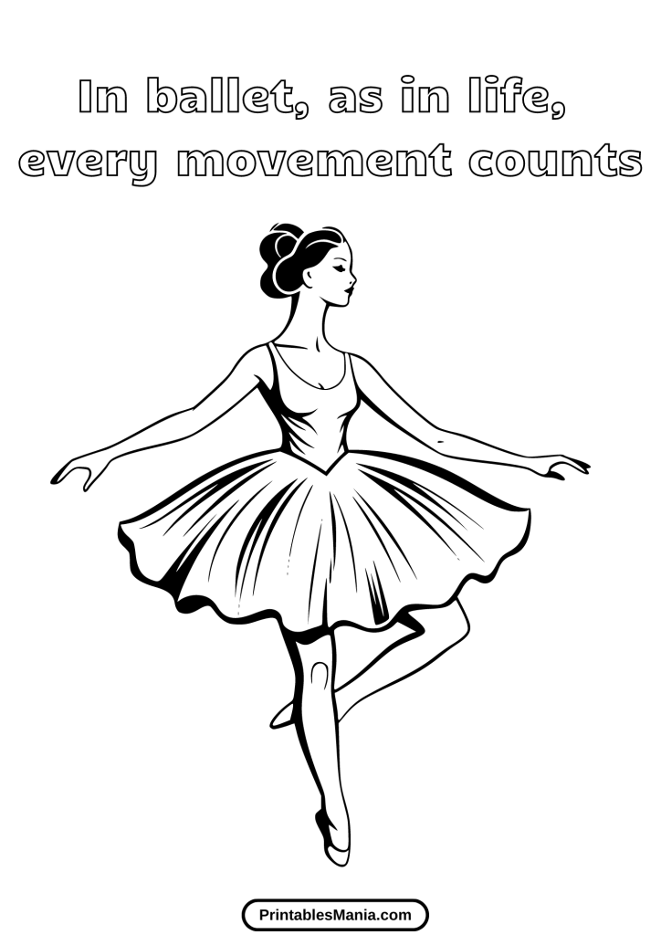 dancing ballerina coloring pages