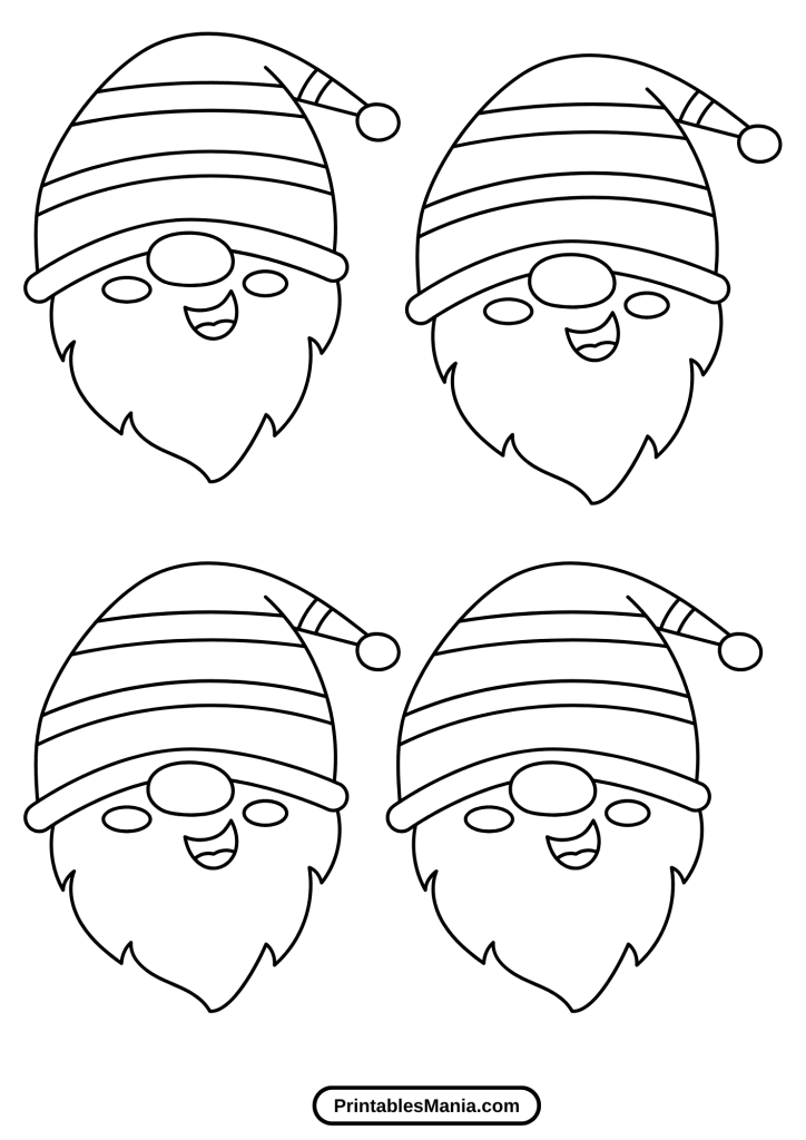 simple printable gnome pattern free