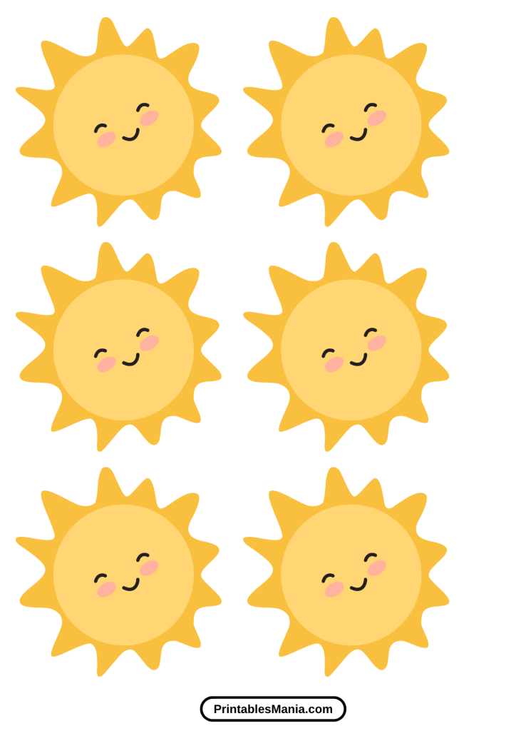 free sun template printable for coloring