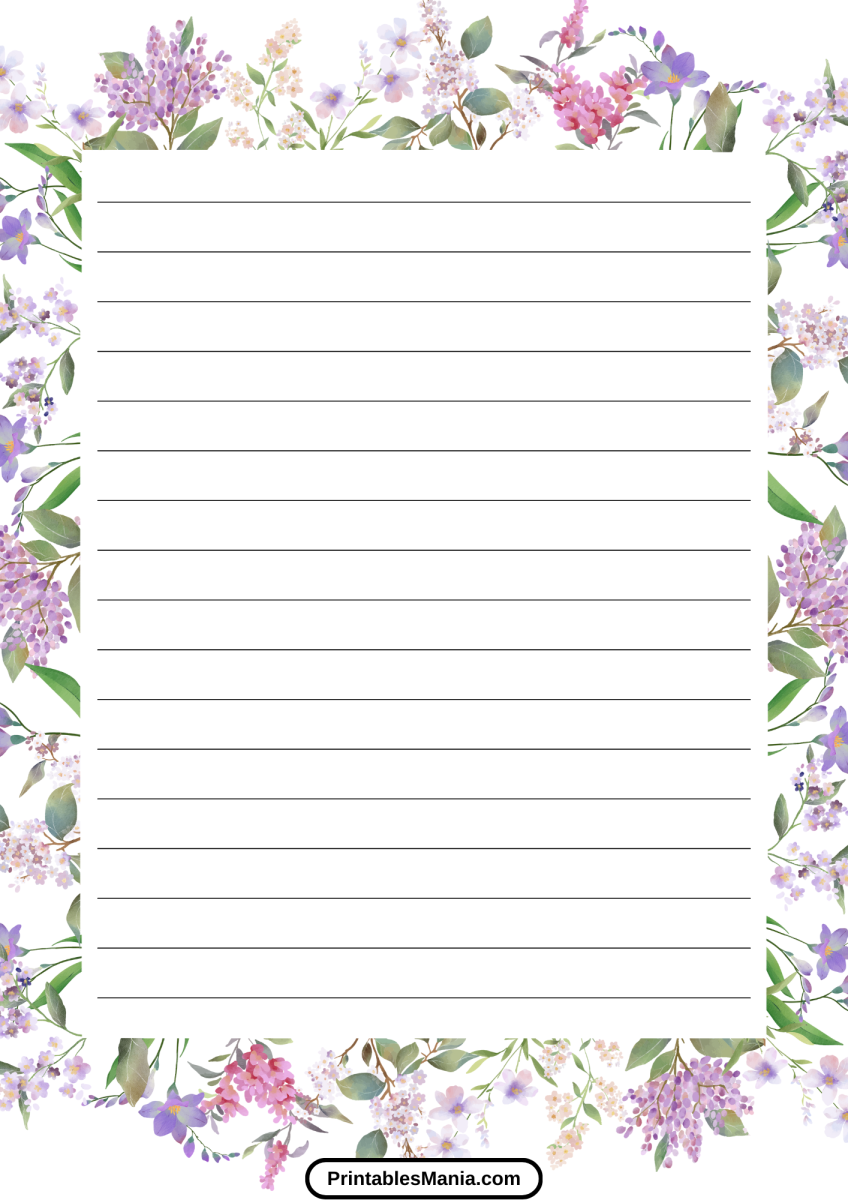 Lined Paper Printable PDF - Printables Mania