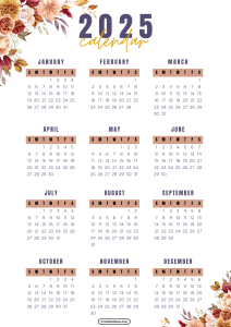 2025 Printable Calendar One Page - Printables Mania