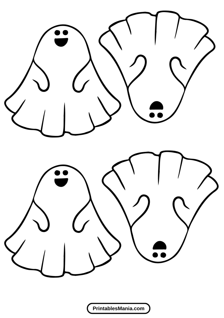 ghost cutout template for spooky decorations