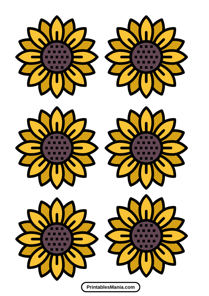 sunflower printable pattern