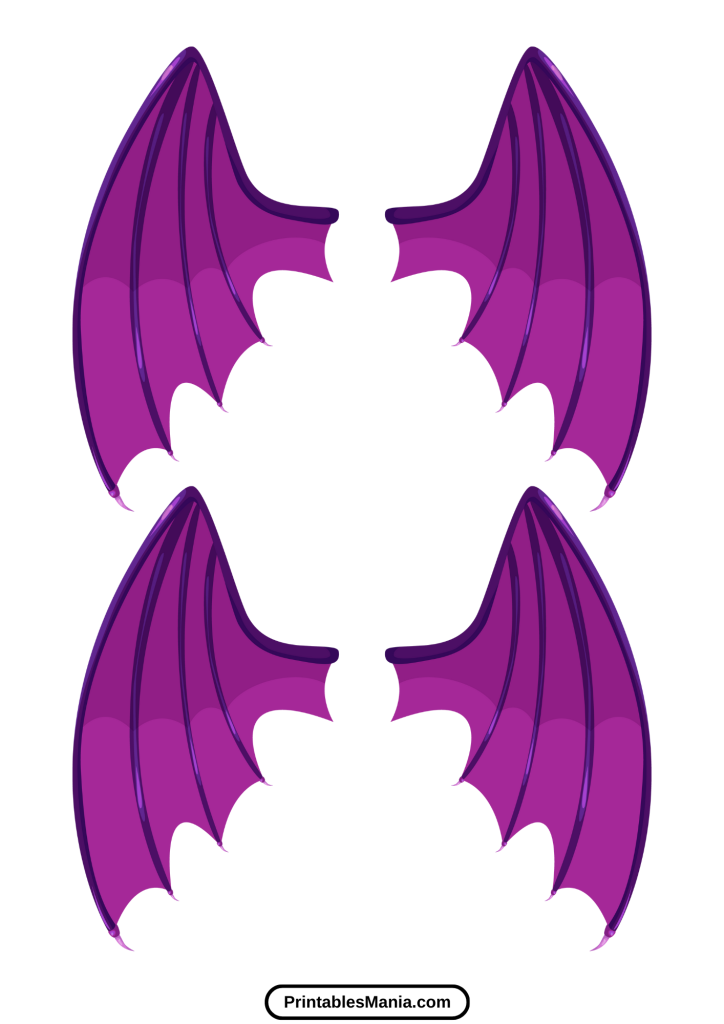 printable bat wings template