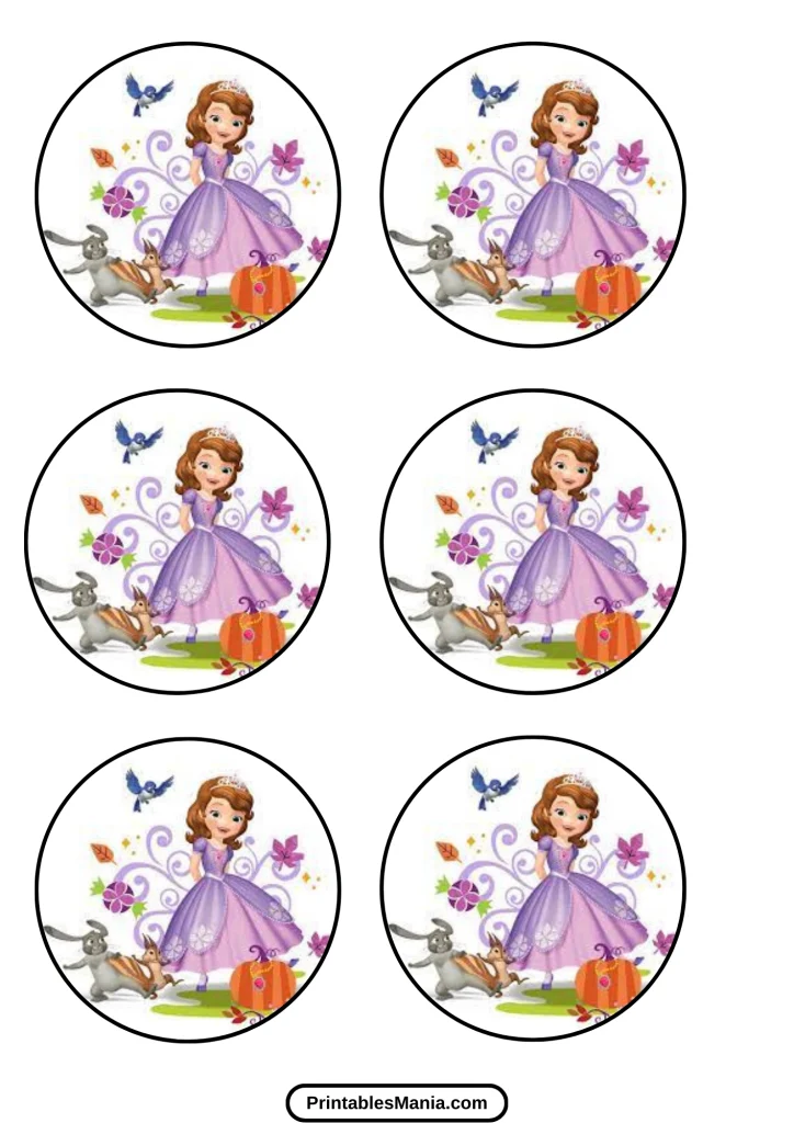 sofia the first cupcake toppers free printables