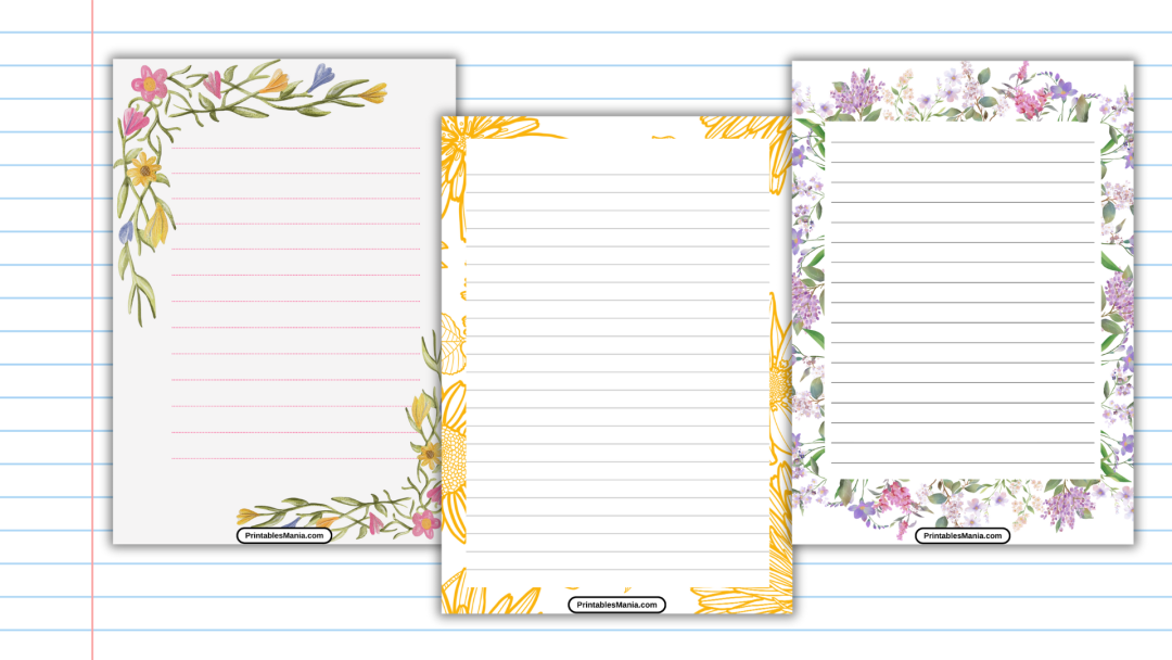 Lined Paper Printable PDF - Printables Mania