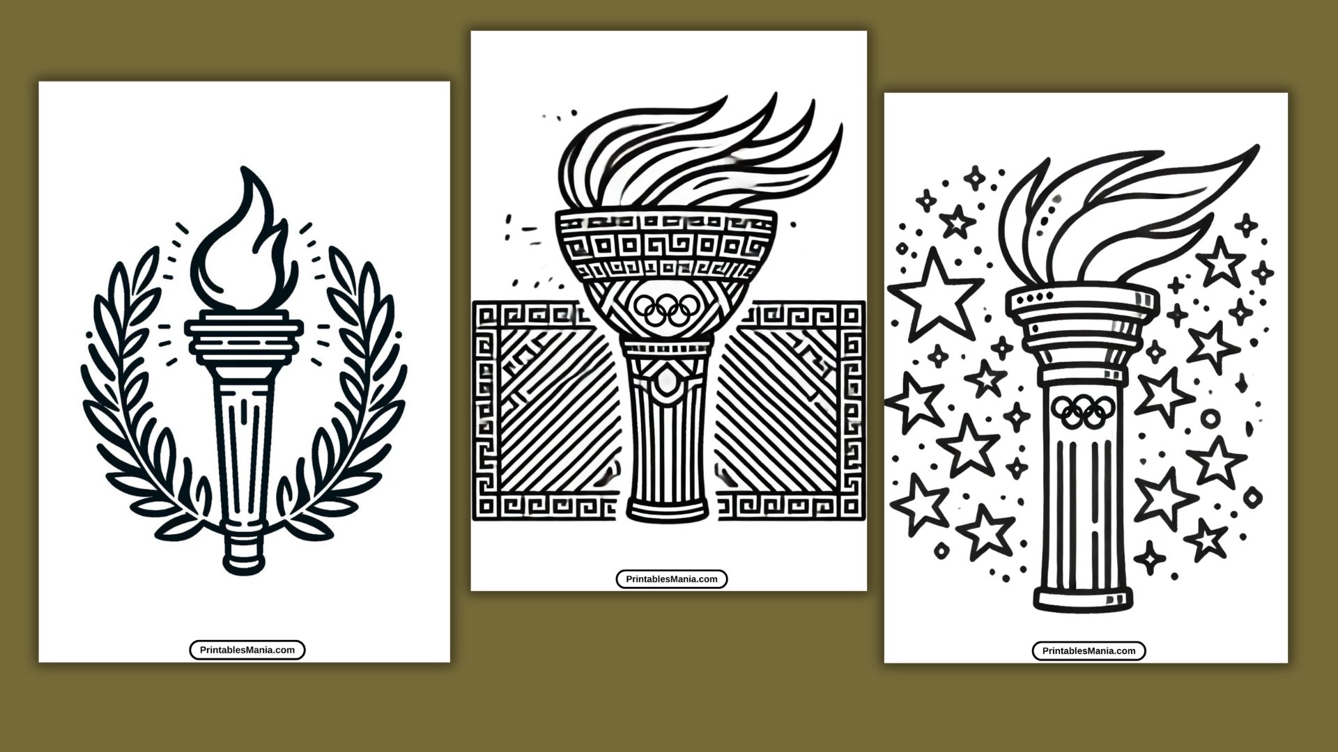 Olympic Torch Coloring Page