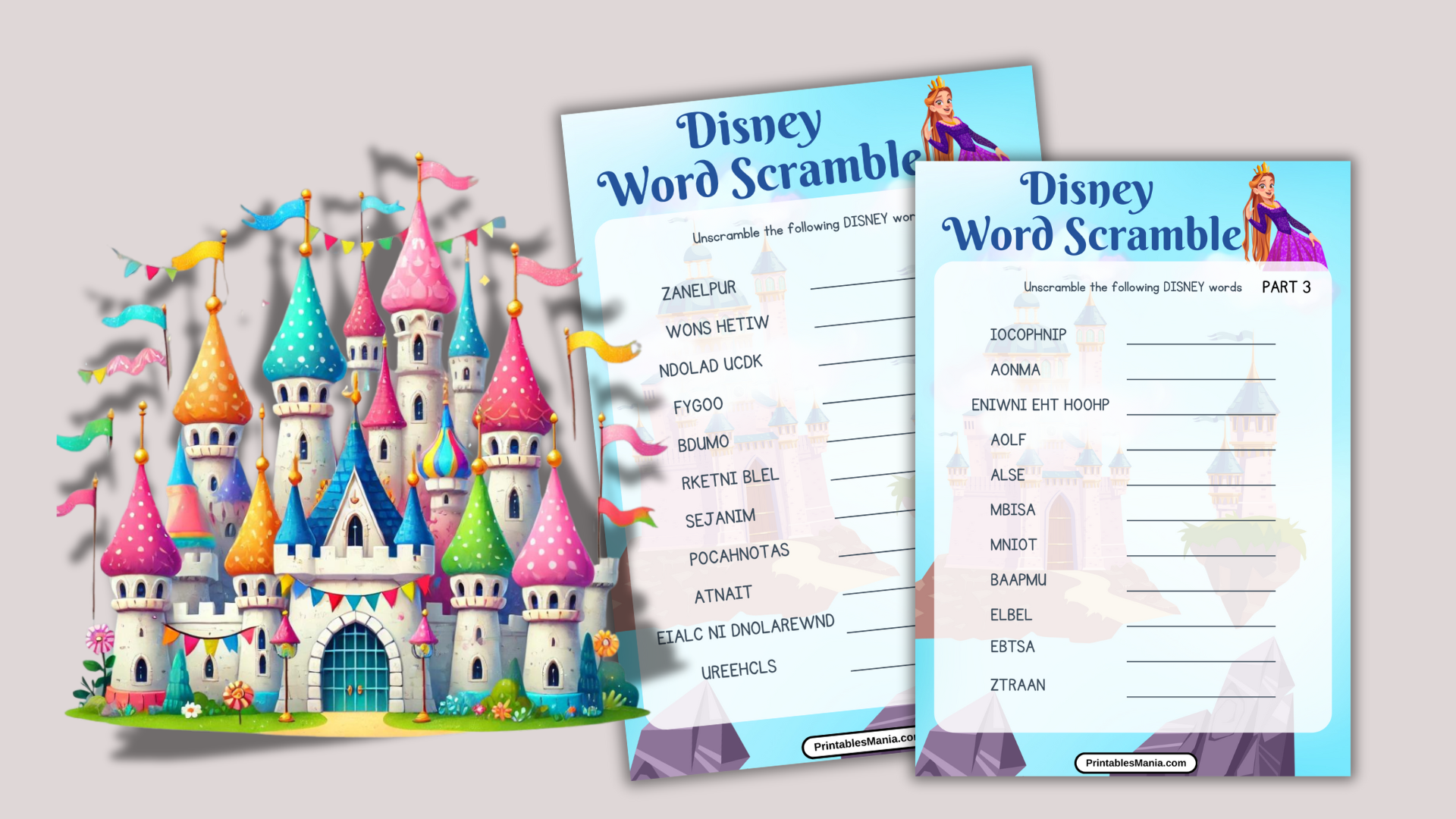 Disney Word Scramble (With Answer Key PDF)