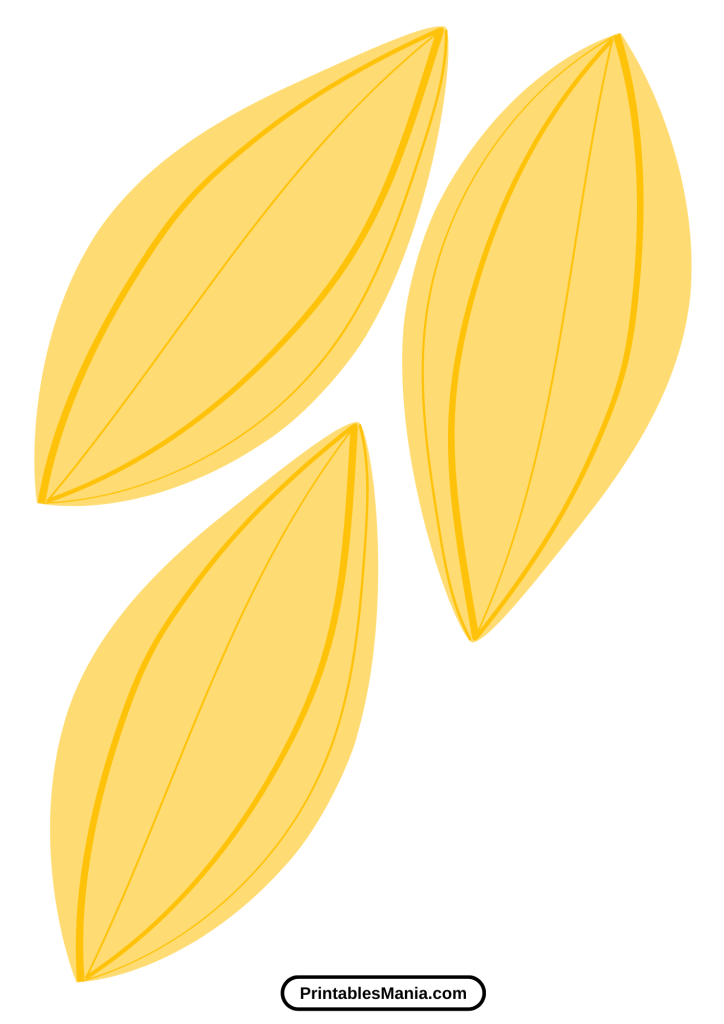 sunflower petal template printable