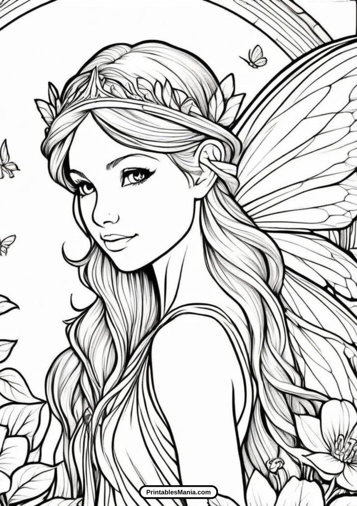 printable tooth fairy coloring sheet for kids