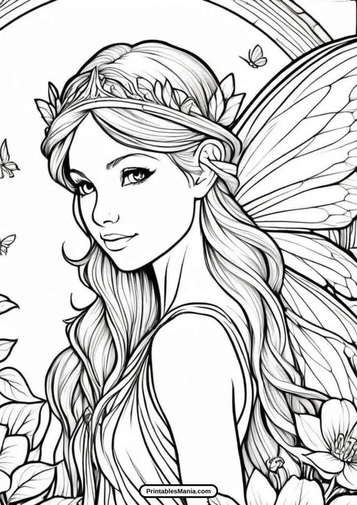 printable tooth fairy coloring sheet for kids