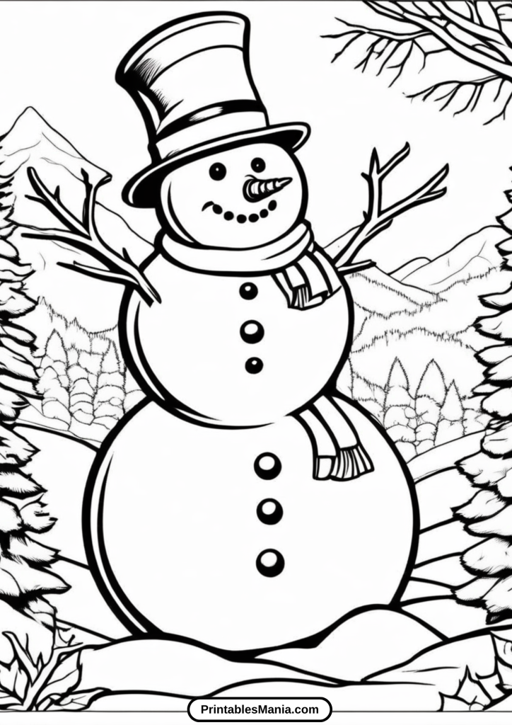 snowman coloring pages