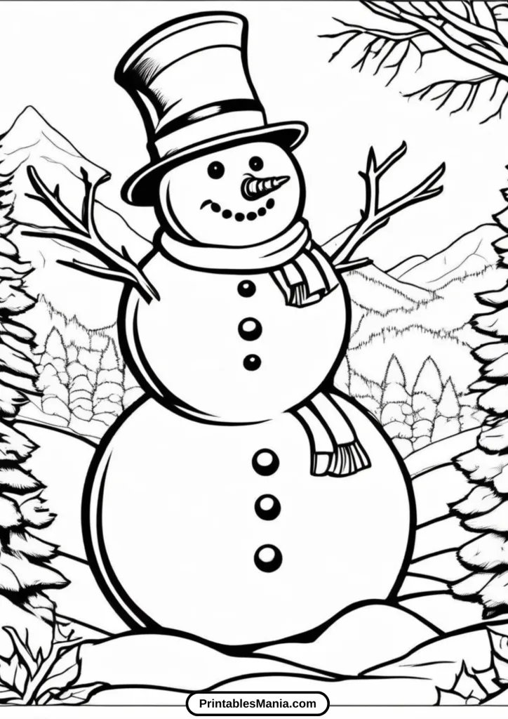 snowman coloring pages