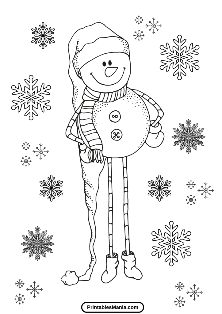 snowman coloring pages pdf