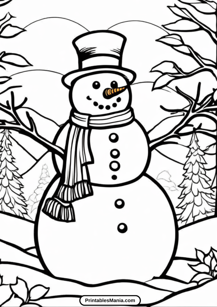 free snowman coloring pages to print