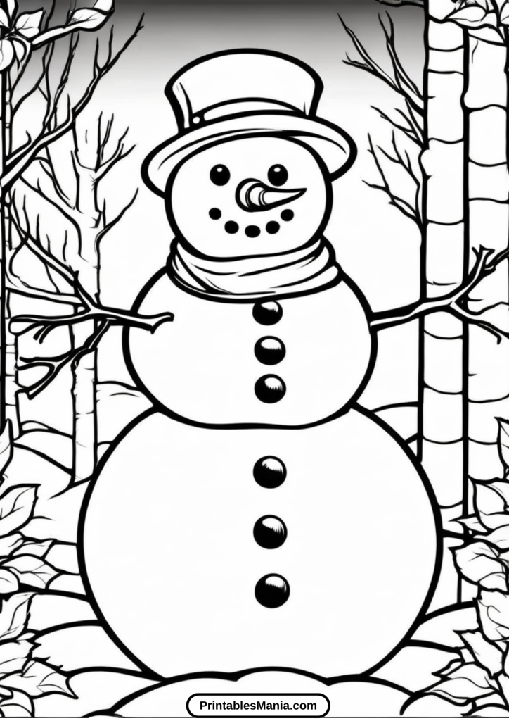 snowman coloring pages to print