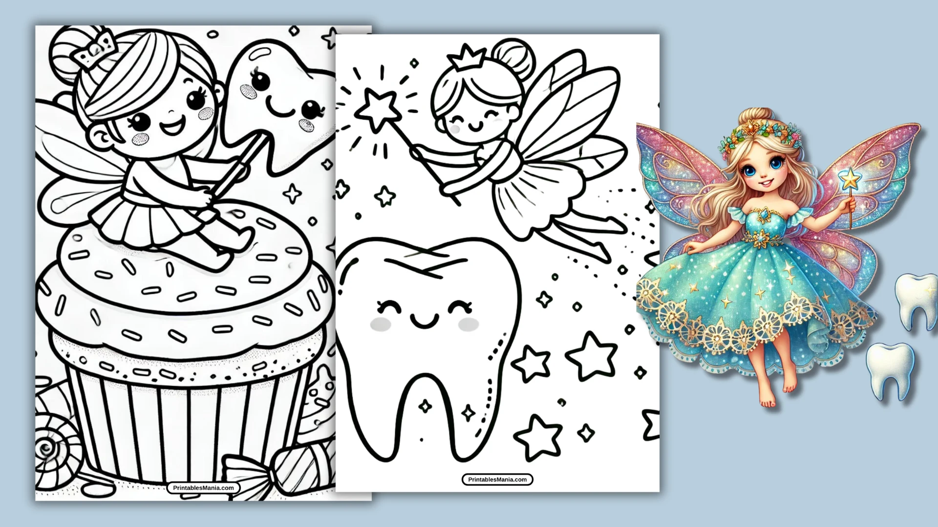 Tooth Fairy Coloring Page