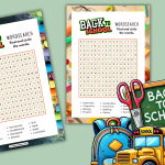 Back To School Word Search PDF