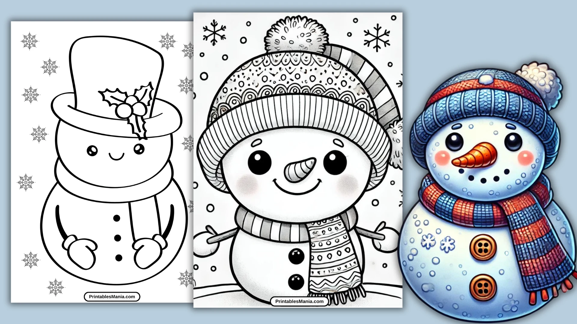 Snowman Coloring Page