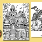 Haunted House Coloring Page