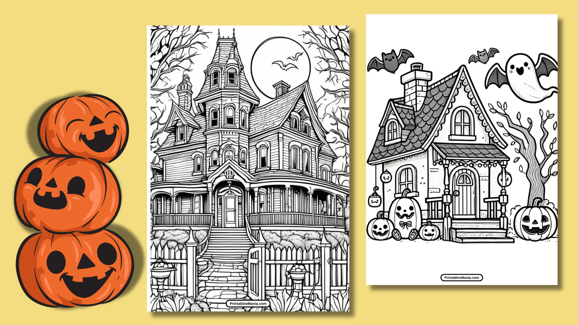 Haunted House Coloring Page