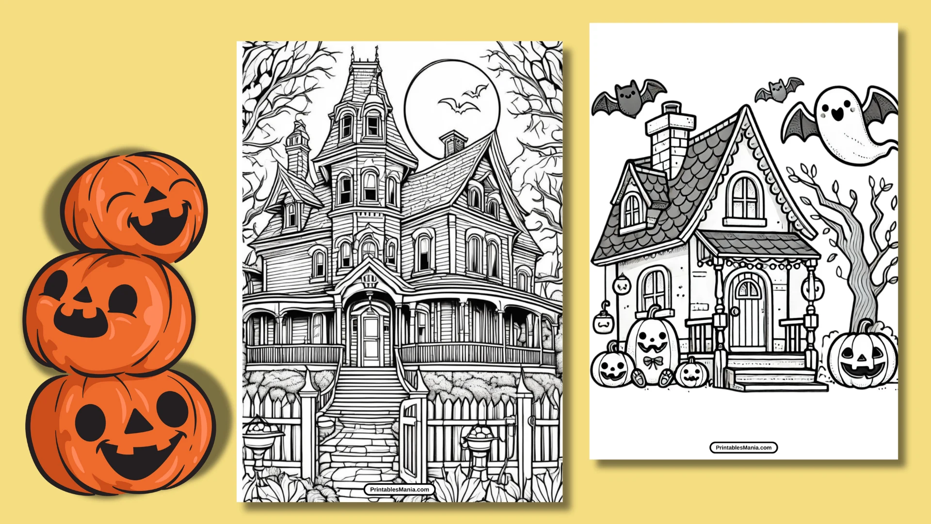 Haunted House Coloring Page