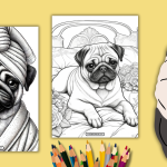 Pug Coloring Page PDF