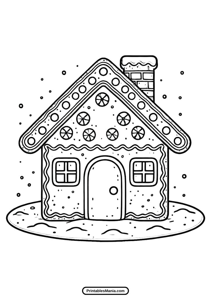 printable gingerbread house 