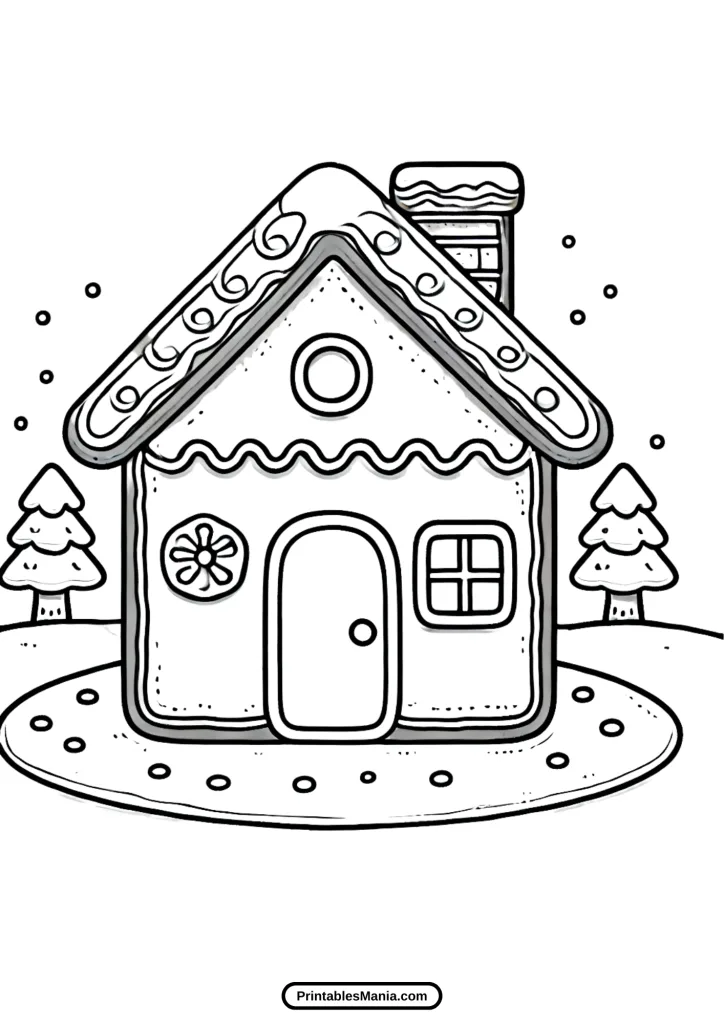 easy gingerbread house design for young kids