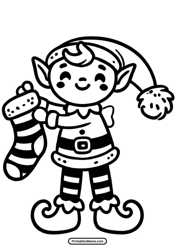 elf with festive decorations