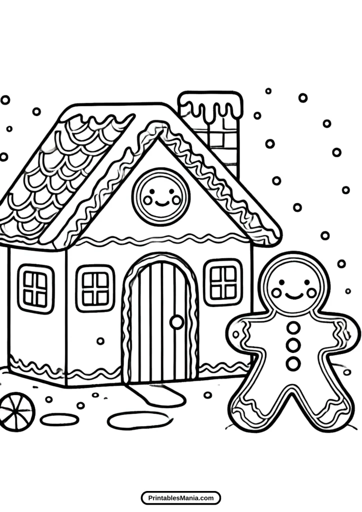 gingerbread house coloring sheet download